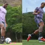 Botafogo divulga fotos de Bastos e Matheus Martins treinando com bola no CT Lonier